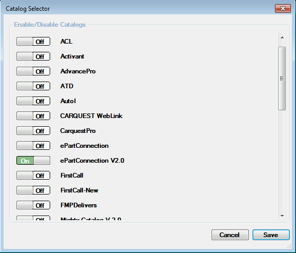 Catalog Selector